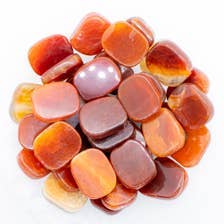 Polished Natural Fire Agate Gemstone Smooth Stone - 1 Piece