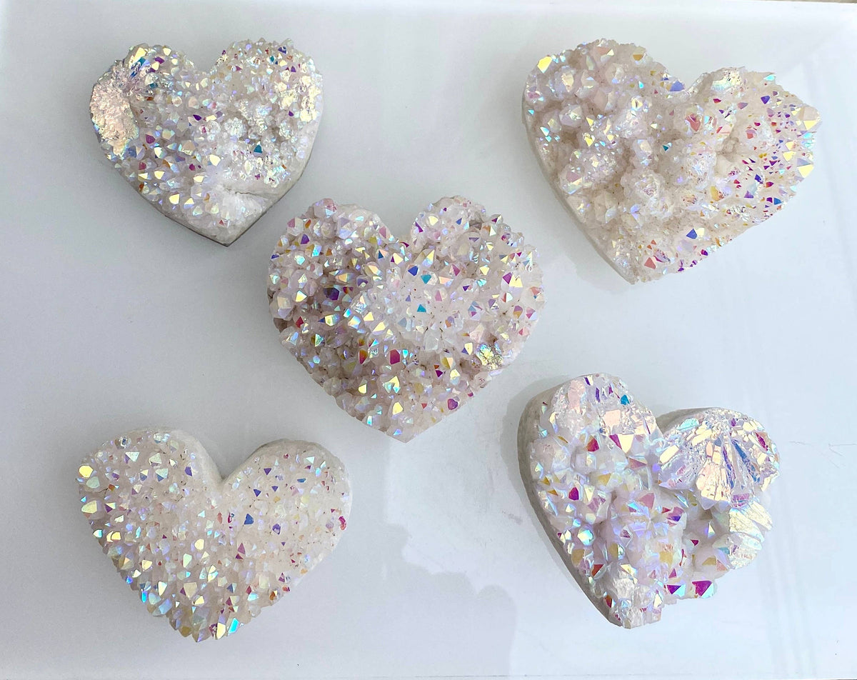 Angel Aura Quartz Cluster Crystal Heart