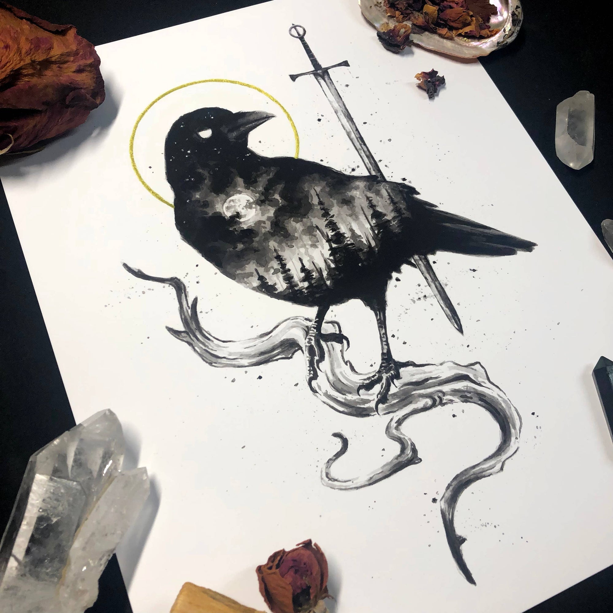 The Morrigan/ Battle Crow - Art Print