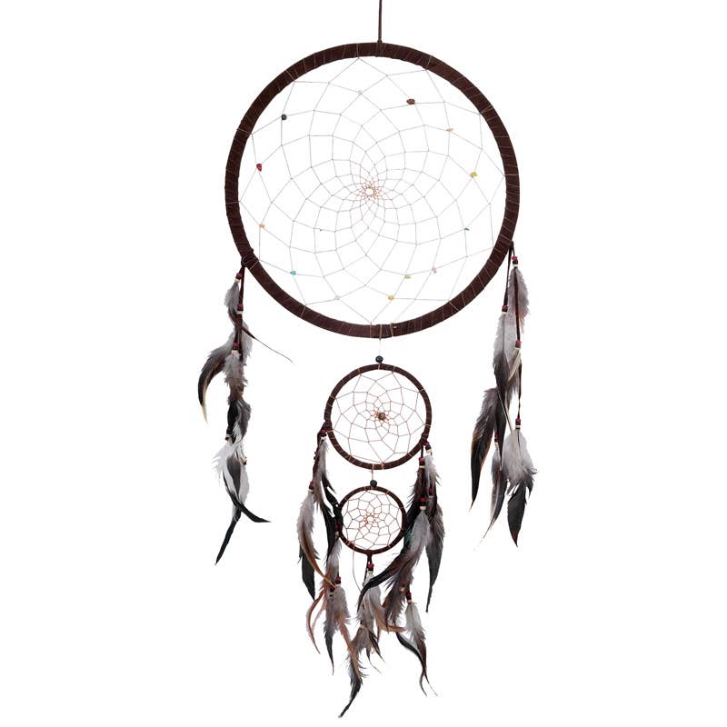 Triple Dreamcatcher 8.5" Boho Wall Decor Assorted Colors