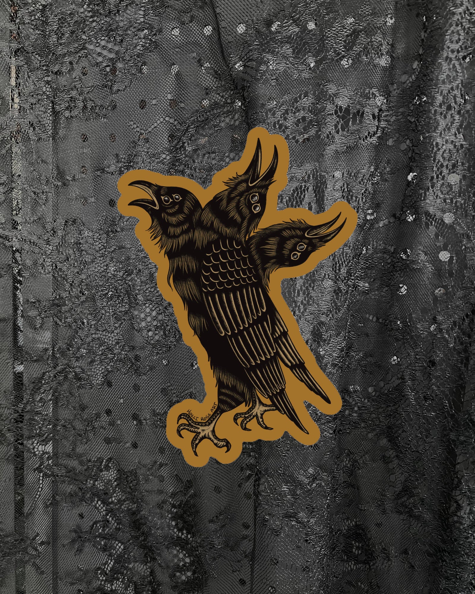Three-Headed Raven Sticker 