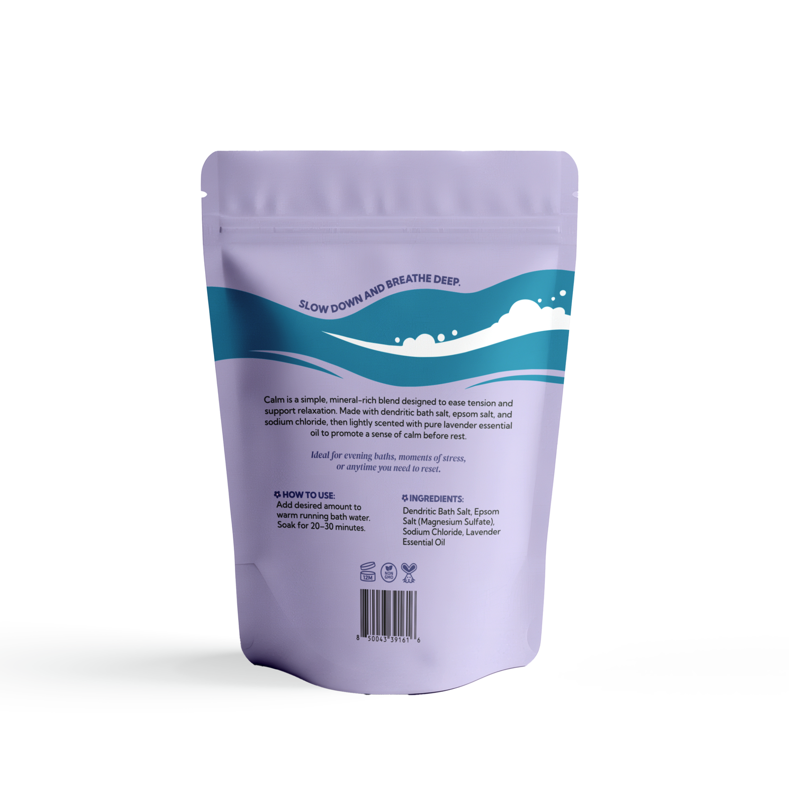 Calm Mineral Bath Salt with Lavender Essential Oil