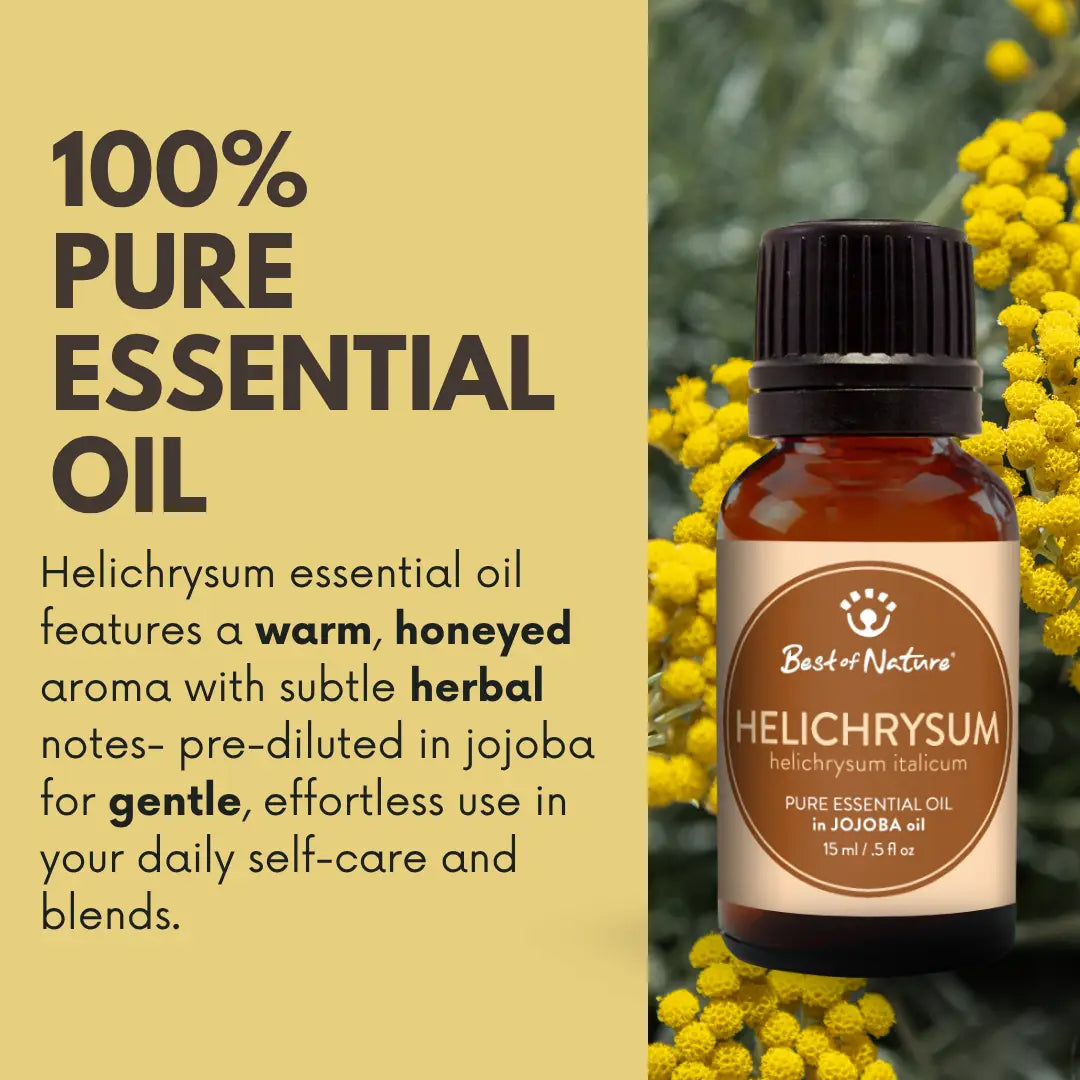 Helichrysum Essential Oil Blended with Jojoba Oil