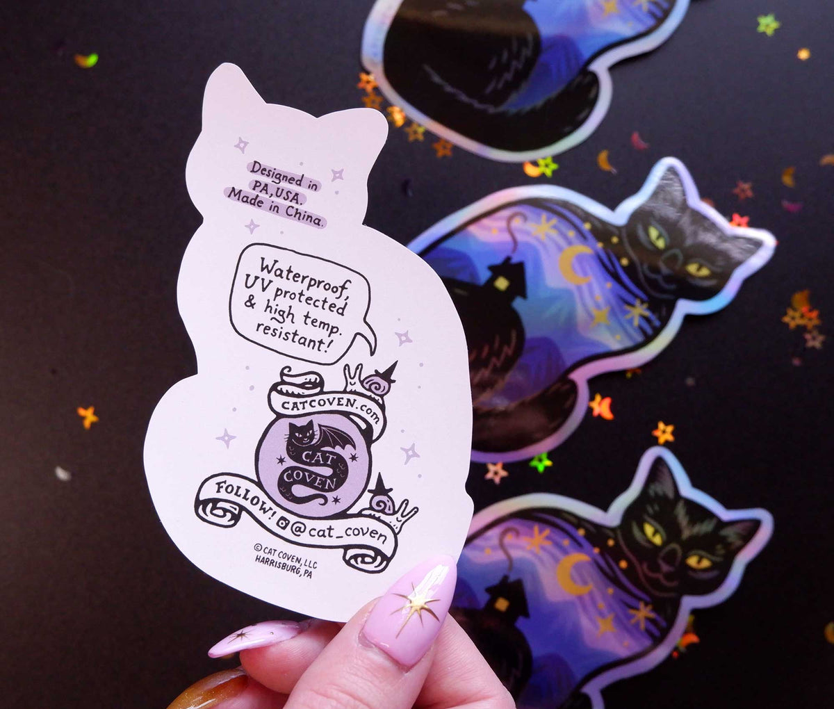 Twilight Cat - Holographic Sticker