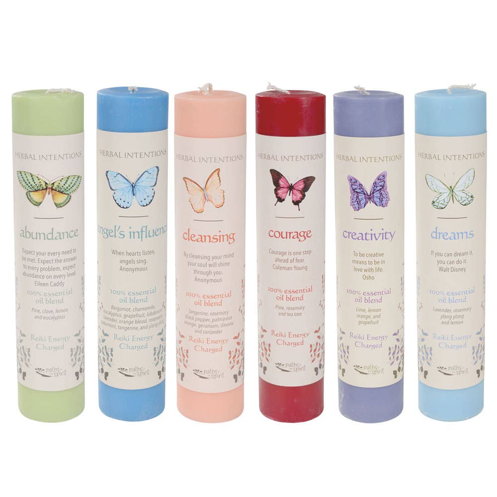 Herbal Intention Candle 7" Choose your Style