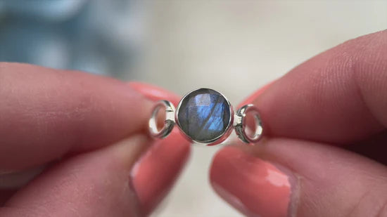 Labradorite Sterling Silver Trinity Ring