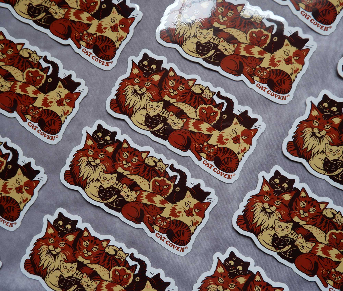 Clutter of Cats - Sticker