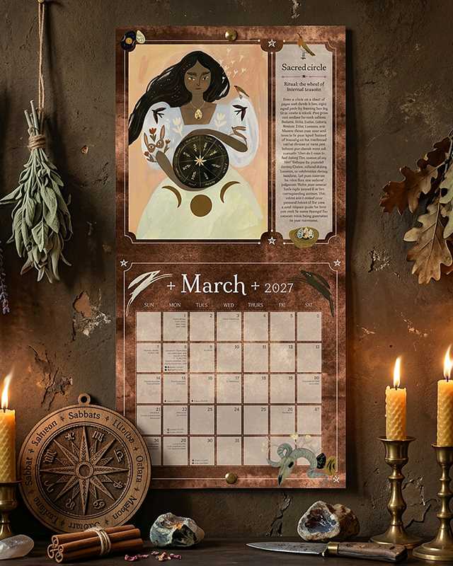 2027 Seasons of the Witch Wall Calendar – Yearlong Witchcraft, Self-Care & Seasonal Magic