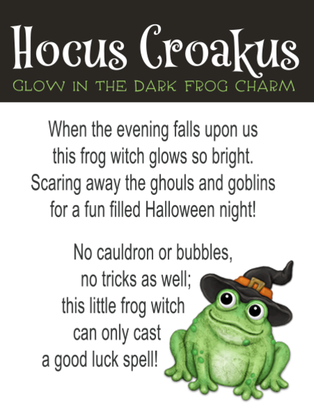Hocus Croakus - Glow in the Dark Frog Pocket Charm