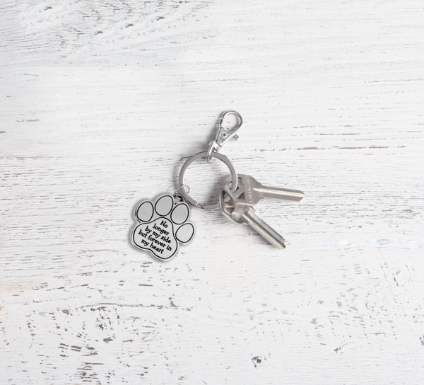 Pet Memorial Charm - "You Left Pawprints on my Heart"
