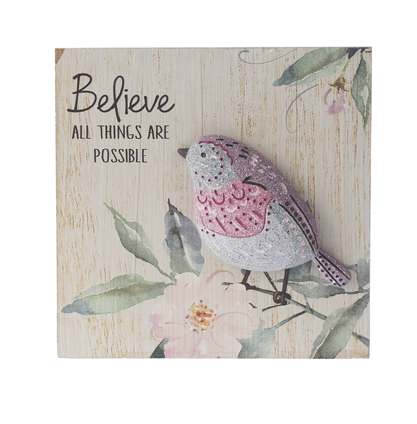 Inspirational 5" Wooden Wall Plaque