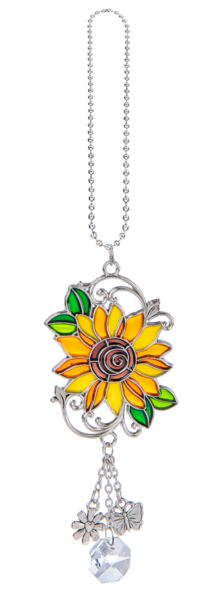 Enchanting Sunflower Car Charm