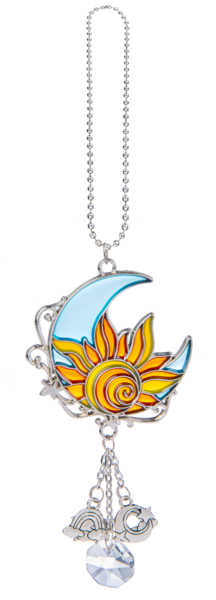 Enchanting Celestial Sun &amp; Moon Car Charm
