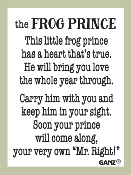 The Frog Prince - Kissy Face Frog Prince Pocket Charm