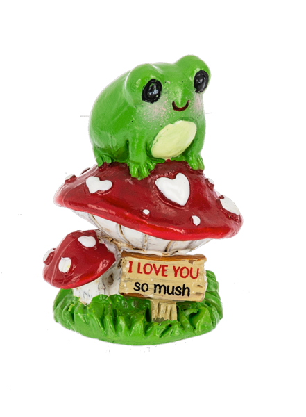 I Love You So Mush - Frog & Mushroom Pocket Charm