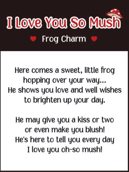 I Love You So Mush - Frog & Mushroom Pocket Charm
