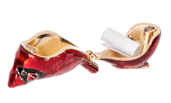 Cardinal Prayer Box Pocket Charm with Message Card | Memorial Gift & Pocket Keepsake