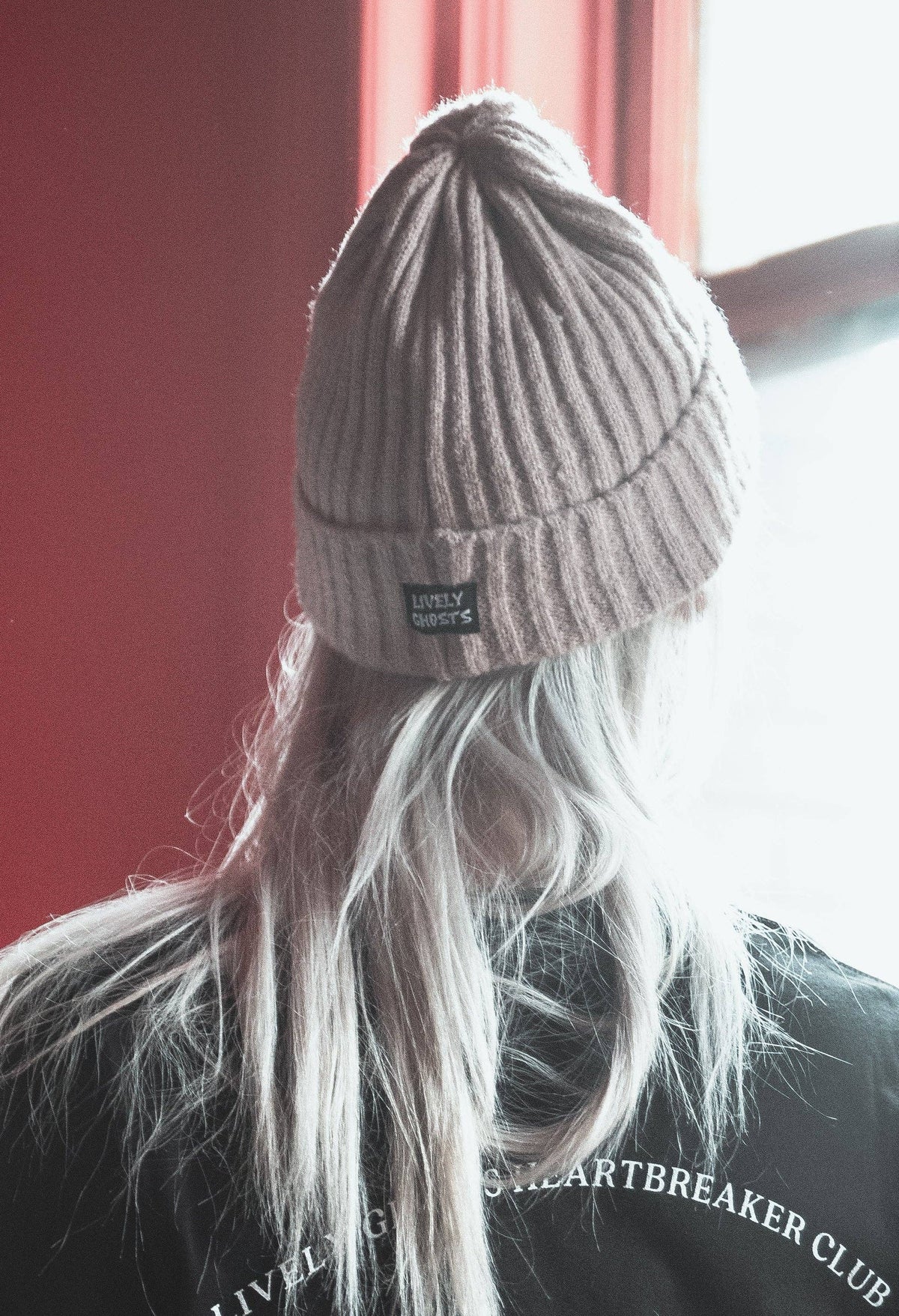 Ghost White | Ghostie Embroidered & Reversible Knit Beanie