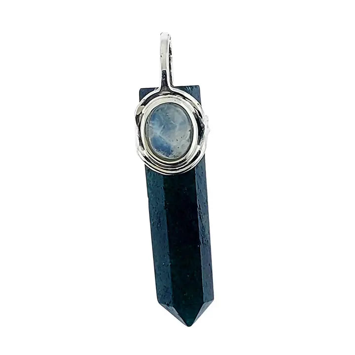 Jade & Moonstone Stone Pendant Point