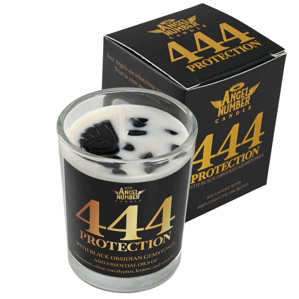 Angel Number Candle  with 100% Essential Oils and Gemstones