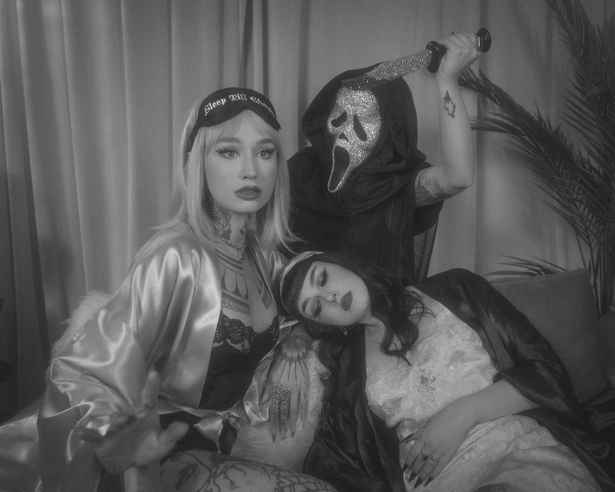 Sleep Till Eternity | Silk Sleep Mask: Deathly [Tired] Black