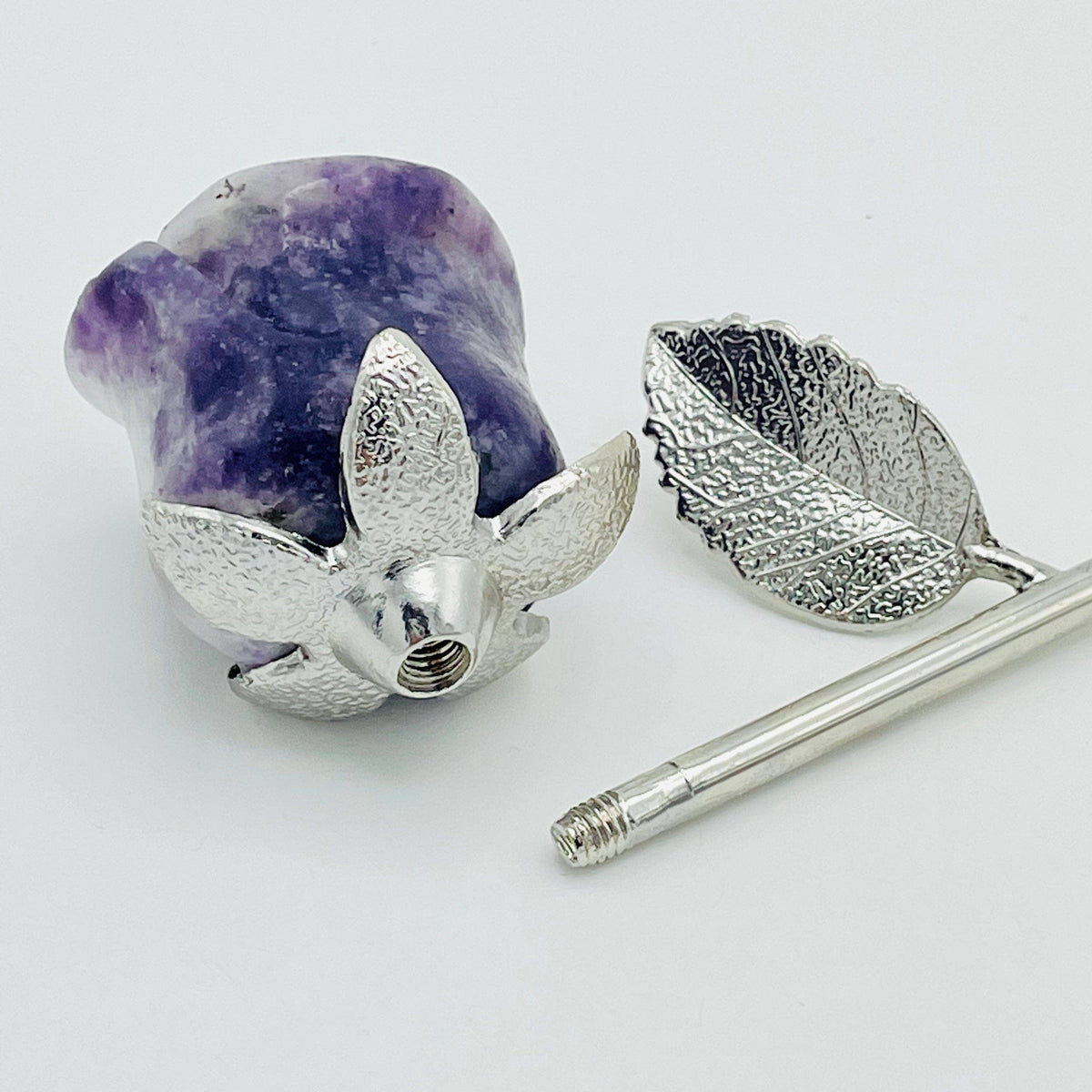 Beautiful Carved Crystal Rose Polished Gemstone