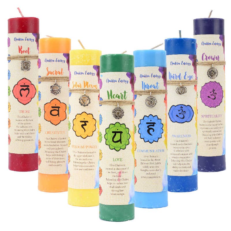 Chakra Pillar Candle 7" - Choose your Style