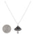 Sterling Silver Mushroom Necklace with Bronze Star and Moon