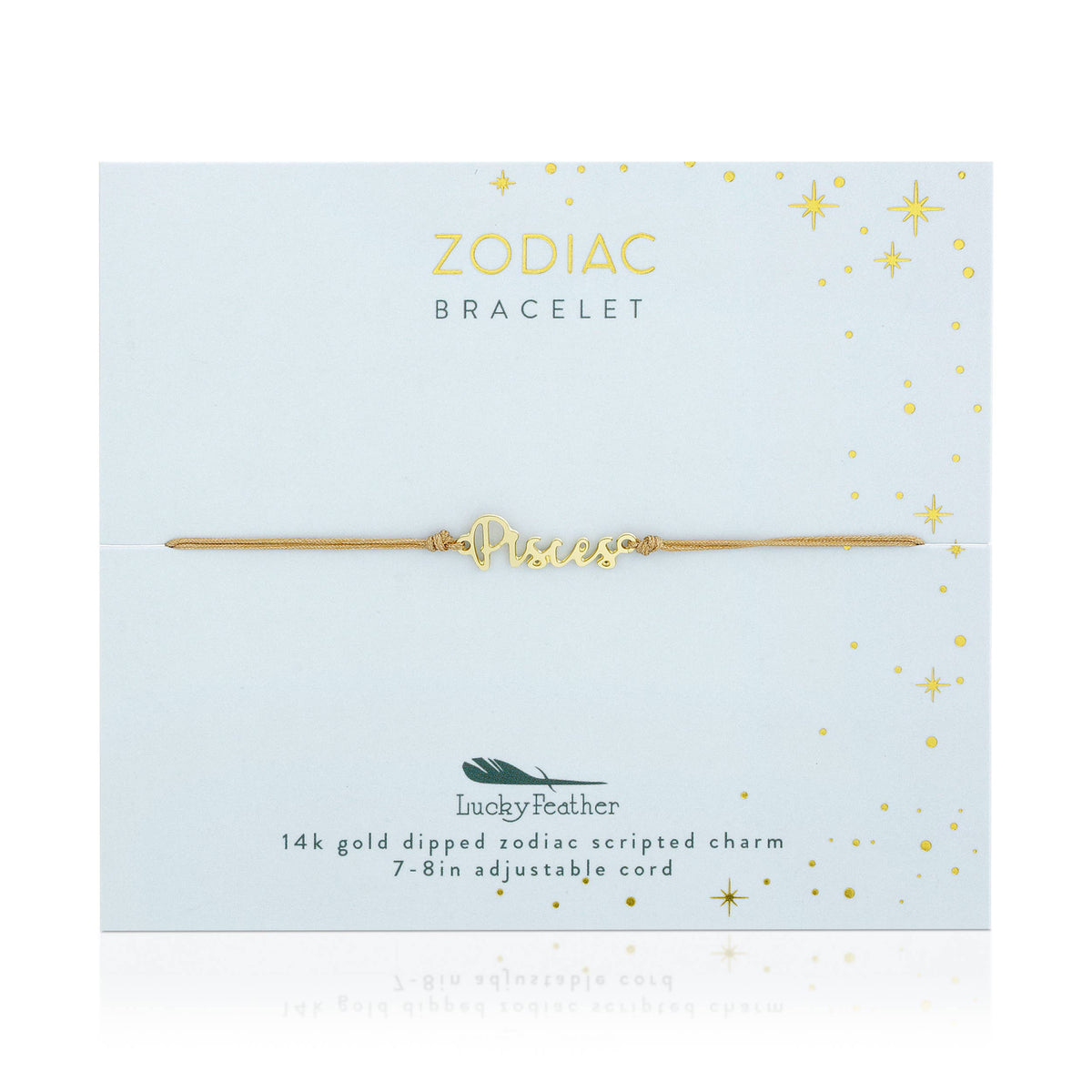 Zodiac Bracelet 14k Gold Dipped - Choose your Sign