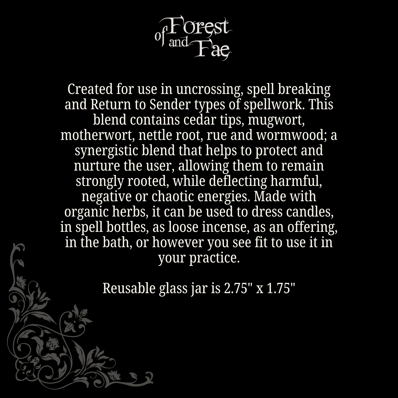 Uncrossing Spellwork Herb Blend • Hex Breaking • Witchcraft