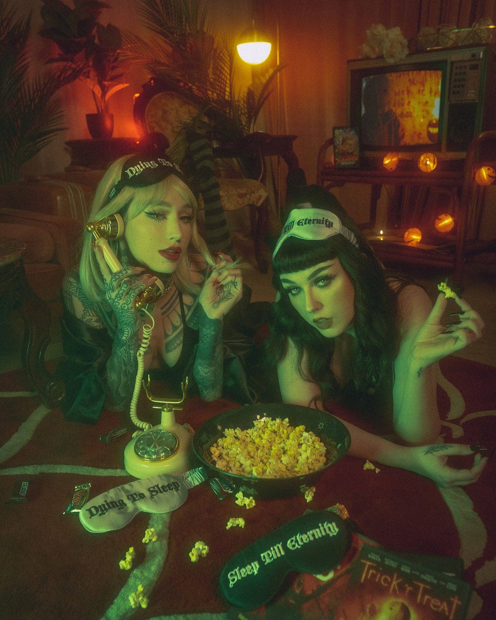 Sleep Till Eternity | Silk Sleep Mask: Deathly [Tired] Black