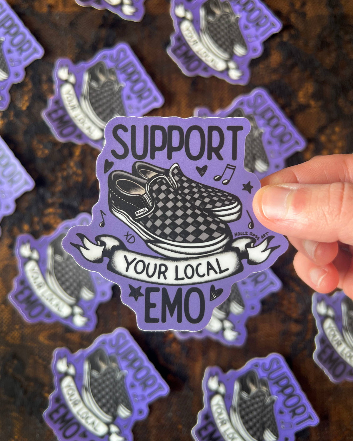 Support Your Local Emo Sticker