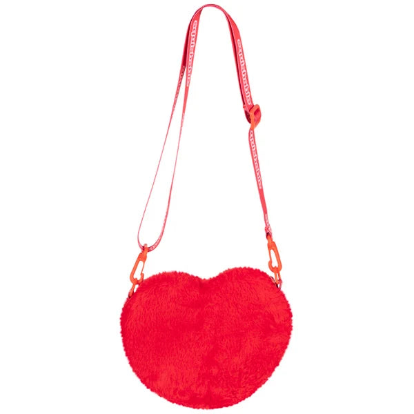 Squishable Heart Fuzzy Crossbody Bag