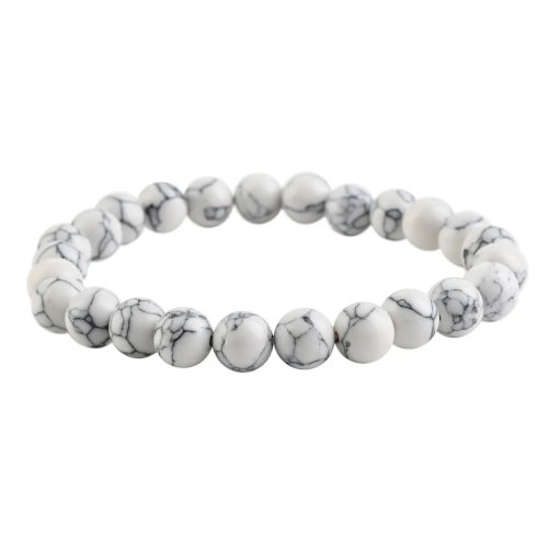 White Howlite Stretch Bracelet
