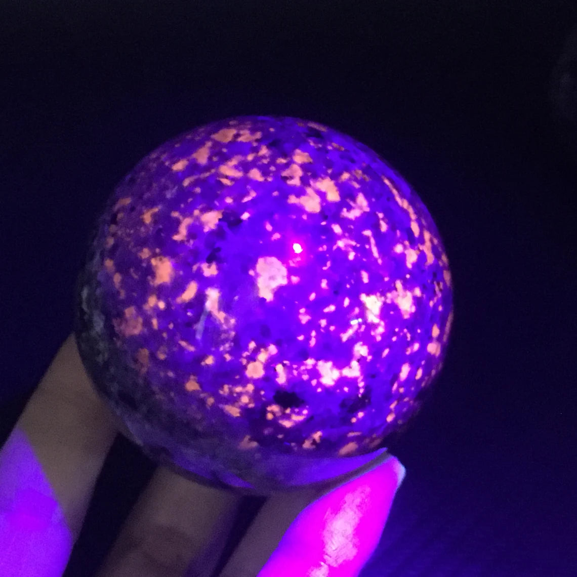 Yooperlite "Flame Stone" Gemstone Sphere