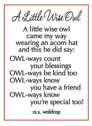 Wise Acorn Owl Pocket Token Charm