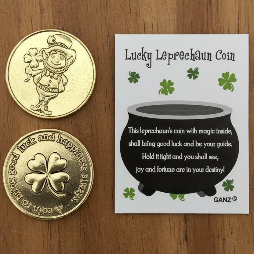 Lucky Leprechaun Coin Pocket Charm – Irish Luck Token