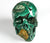 Cast a Stone: Congo Malachite Natural Crystal Skull Large 5"