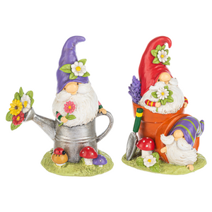 Cheerful Garden Gnomes - Polyresin Figurines