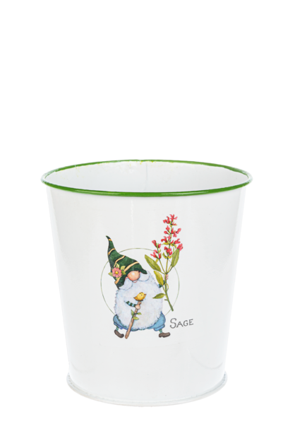 Gnome Herb Planter | Whimsical Metal Pots for Basil, Thyme & Sage