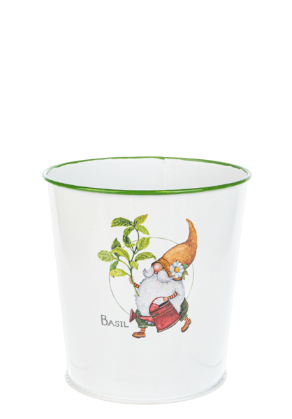 Gnome Herb Planter | Whimsical Metal Pots for Basil, Thyme & Sage