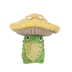 Frog Hat Mushroom Figurine