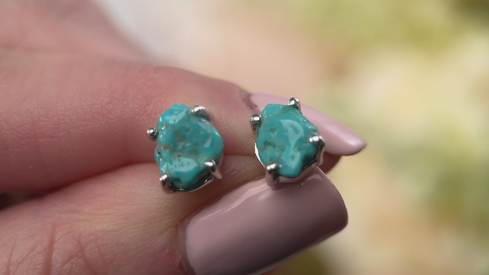 Kingman Turquoise Stud Sterling Silver Earrings – Elegance, Protection, and Balance