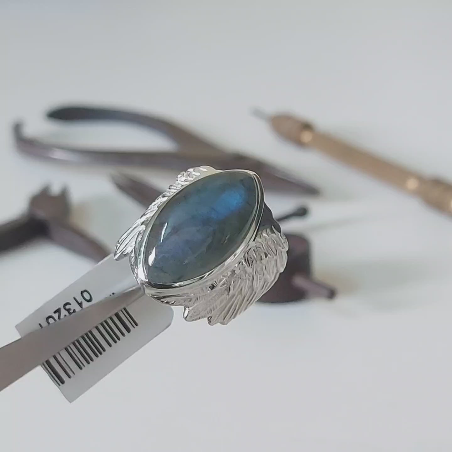 Wings Labradorite Sterling Silver Symbolic Ring