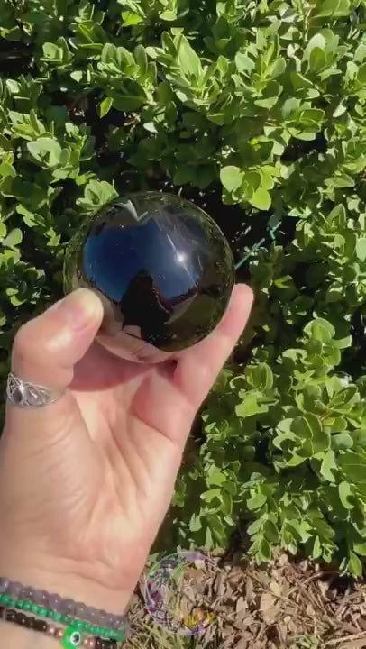 Black Obsidian Gemstone Sphere