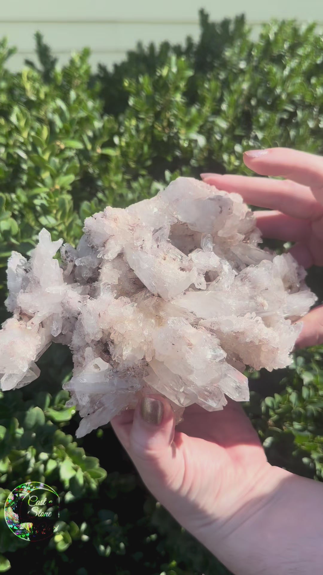Large Pink Lithium Quartz Cluster