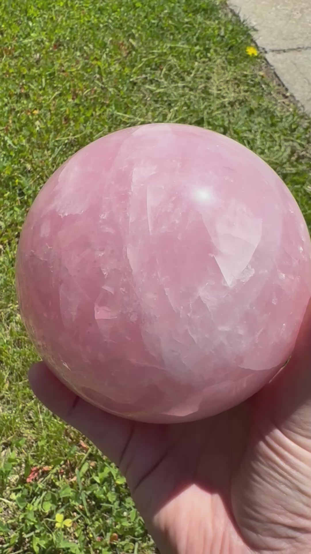 Large Rose Quartz Gemstone Sphere – Heart Healing & Unconditional Love