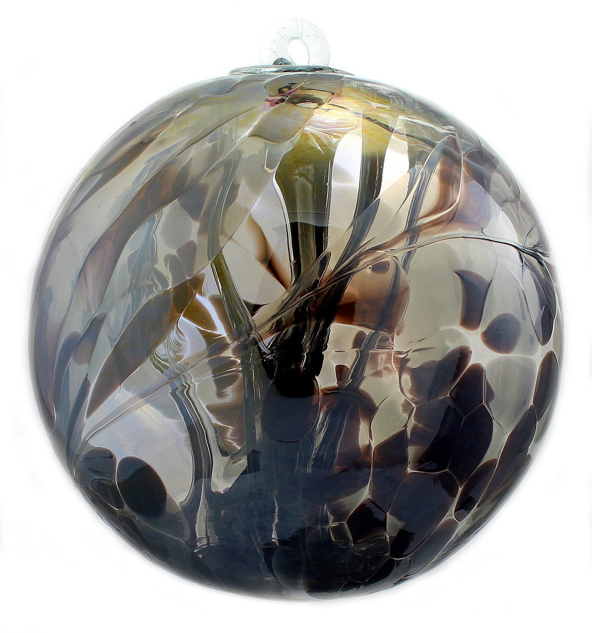 XL Witch Ball "Obsidian" Iridized