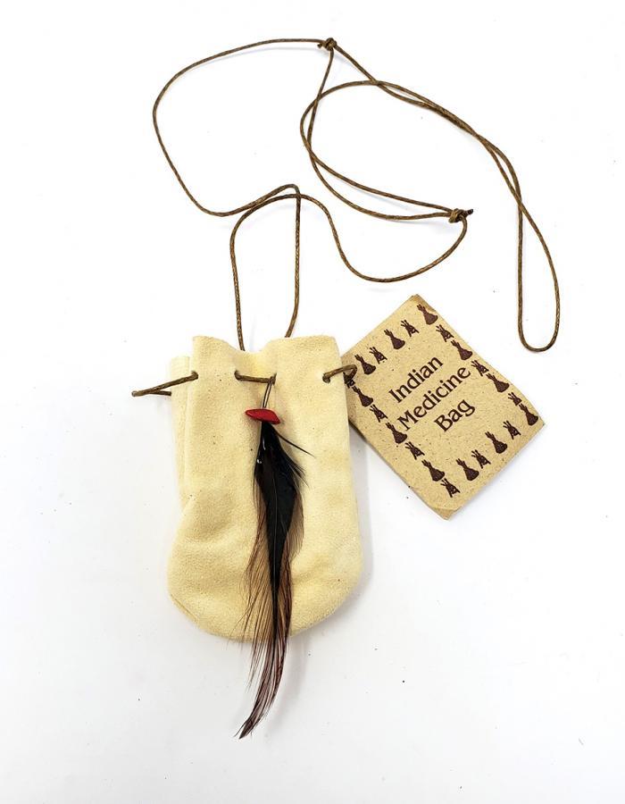 Mojo Wish Bag – 3" Soft Leather Pouch with Cord for Stones, Herbs & Keepsakes