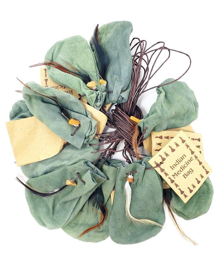 Mojo Wish Bag – 3" Soft Leather Pouch with Cord for Stones, Herbs & Keepsakes